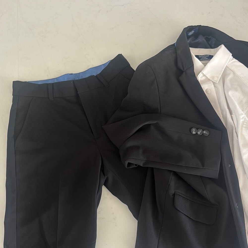 Izod Black Suit with White Shirt